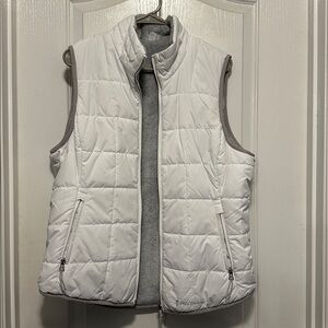 Free Country White Quilted Reversible Vest, size L, NWT